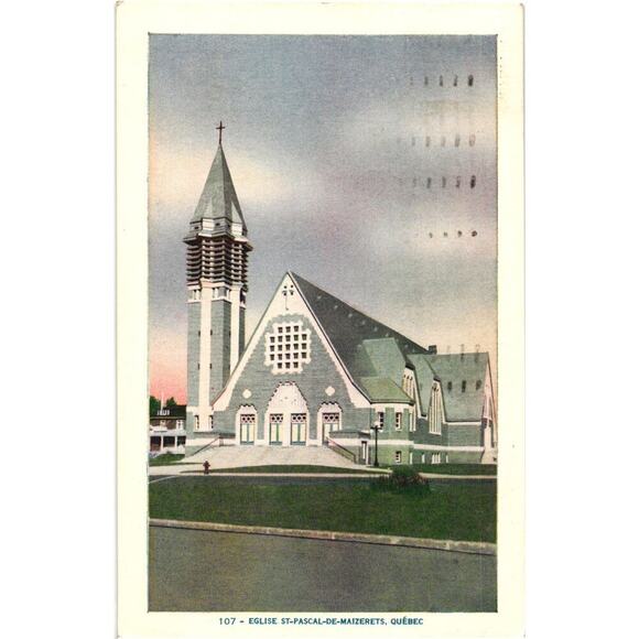 107 Eglise St-Pascal-De-Maizerets, Québec Postcard - Picture 1 of 2